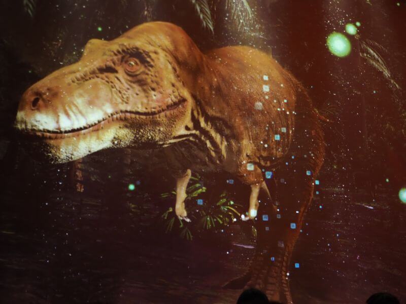 ティラノサウルス展のインタラクティブ展示